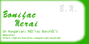 bonifac merai business card